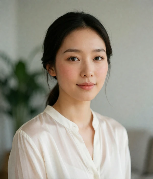 Verified Korean member profile photo used to illustrate the identity verification and moderation process